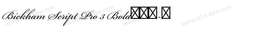 Bickham Script Pro 3 Bold手机版字体转换
